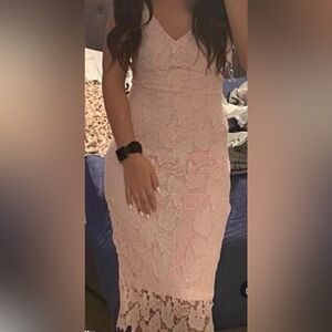 Pink Lace/ Floral Dress Size XL NWT